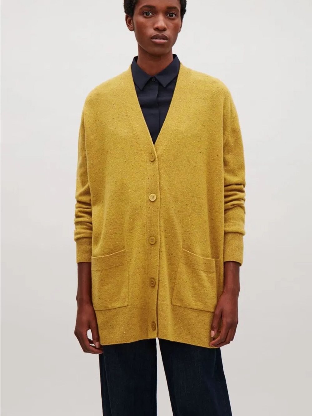 COS Speckled Oversized Cardigan Size S